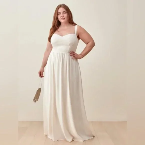 Reformation | Dresses | Reformation Hollyhock Maxi Dress Ivory White Size 2  Bridal Collection | Poshmark
